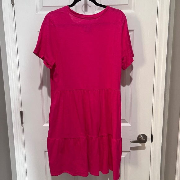GAP Women's Soft Short Sleeve Crew Neck Tiered Dress - Picture 4 of 4